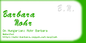 barbara mohr business card